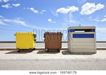 Recycling bins, Valencia Region, Spain