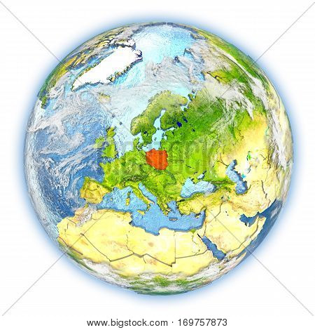 Poland On Earth Isolated