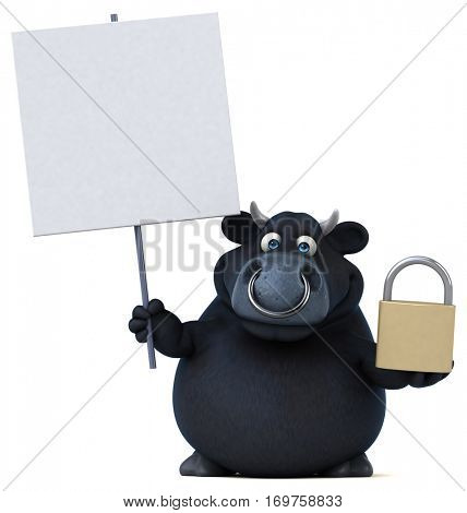 Black bull - 3D Illustration