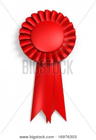 Rozeta czerwony na białym tle nad białym