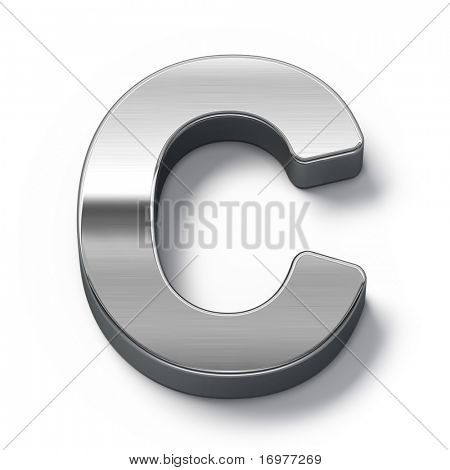 Metalen alfabet symbool - c