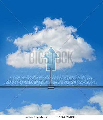 cloud upload concept design illustration banner .