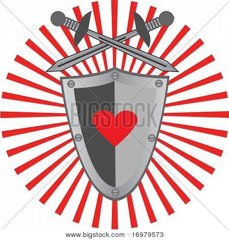 Vector sword and shield designs