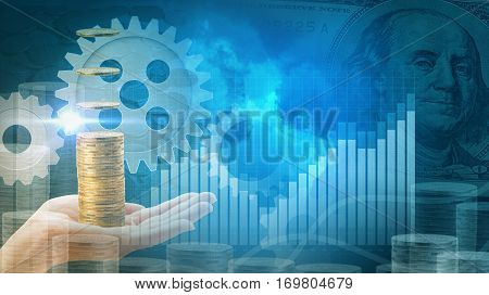 Profit background concept design illustration banner .