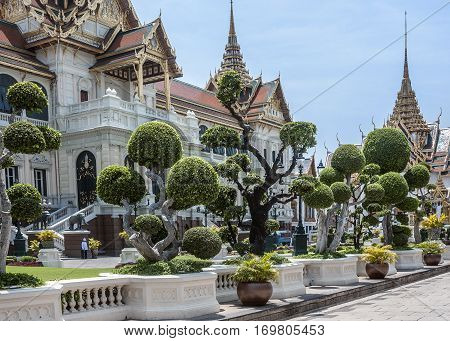 Thailand Bangkok. Chakri Maha Prasat - the Royal Palace with the Chakri Throne Room and the apartments of the king and queen.