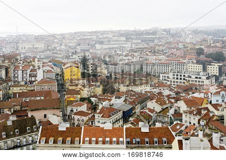 view of lisbona a very beautiful town in portugal