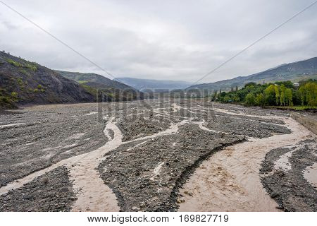 River Valley In Lahich, Azerbaijan