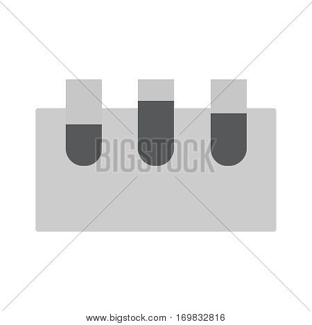 Medical Test Tube Flat Icon On White Background. Vector illustration EPS 10.