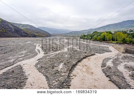 River Valley In Lahich, Azerbaijan