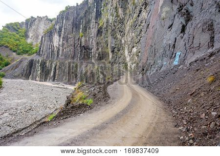 Dangerous Road To Lahich, Azerbaijan