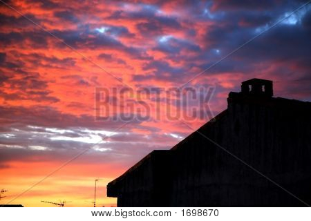 Vidunderlige solnedgang farver