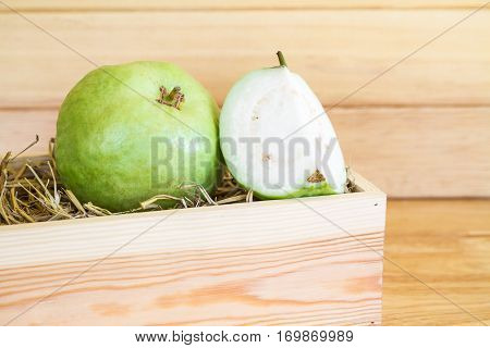 Goiaba On Wooden Box