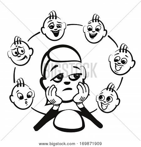 Stick Figure Series Emotions - Admiration