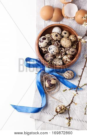 Quail Eggs With Blossom Branch