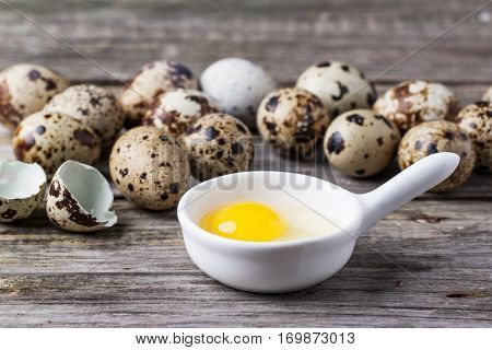 Quail Eggs Over Wood