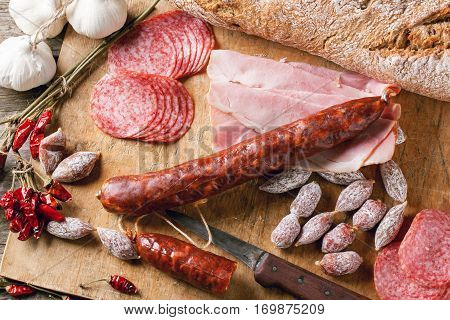 Sausages And Chili Peppers