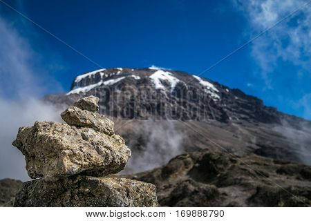 Kibo Peak In Mount Kilimanjaro, Tanzania