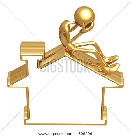 Realty problemi Blank Golden casa segno di prestito