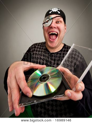 Pirate With Computer Disk