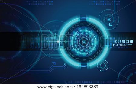 connected background technology science hologram vector illustration
