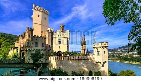 Travel the Legendary Rhine-Romantic Route -castle Stolzenfels. Germany