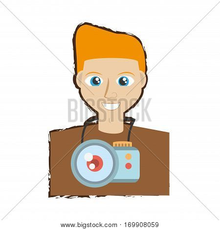 man with camara icon design, vector illustration image