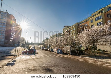 Streets Of Barrandov Housing Estate - Hlubocepy Prague 5 Bohemia Czech Republic Europe
