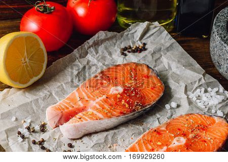 Red Fish Prerared with Spices and Lemon.
