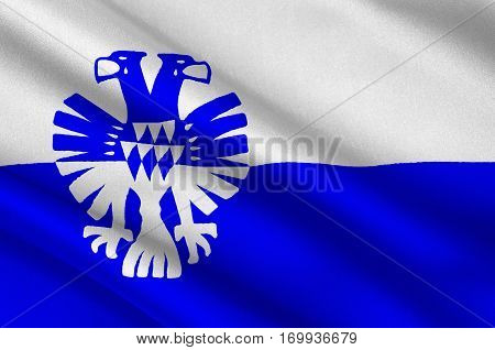 Flag of Arnhem is a city and municipality situated in the eastern part of the Netherlands. 3d illustration