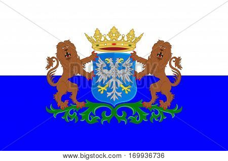 Flag of Arnhem is a city and municipality situated in the eastern part of the Netherlands.