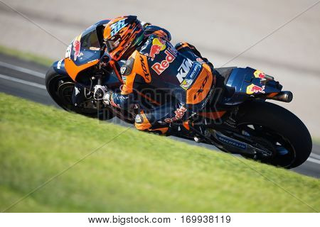 VALENCIA, SPAIN - NOV 13: Mika Kallio during Motogp Grand Prix of the Comunidad Valencia on November 13, 2016 in Valencia, Spain.