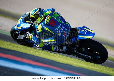 VALENCIA, SPAIN - NOV 13: Aleix Espargaro during Motogp Grand Prix of the Comunidad Valencia on November 13, 2016 in Valencia, Spain.
