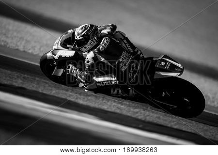 VALENCIA, SPAIN - NOV 13: Aleix Espargaro during Motogp Grand Prix of the Comunidad Valencia on November 13, 2016 in Valencia, Spain.