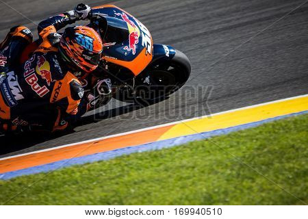 VALENCIA, SPAIN - NOV 13: Mika Kallio during Motogp Grand Prix of the Comunidad Valencia on November 13, 2016 in Valencia, Spain.