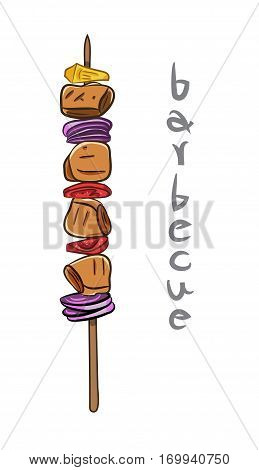 Barbecue Food Art Hand Drawn Vector Illustration