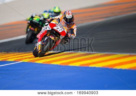 VALENCIA, SPAIN - NOV 13: Dani Pedrosa during Motogp Grand Prix of the Comunidad Valencia on November 13, 2016 in Valencia, Spain.