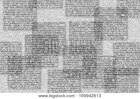 Secret code file concept - the code is completely invented