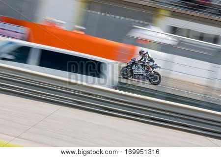 VALENCIA, SPAIN - NOV 12: Loris Baz during Motogp Grand Prix of the Comunidad Valencia on November 12, 2016 in Valencia, Spain.