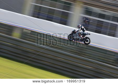 VALENCIA, SPAIN - NOV 12: Loris Baz during Motogp Grand Prix of the Comunidad Valencia on November 12, 2016 in Valencia, Spain.