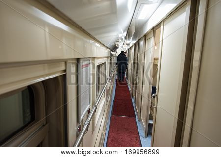 Passengers On The Train The Next Bunk Corridor