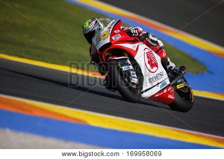 VALENCIA, SPAIN - NOV 12: Wilairot in Moto2 practice during Motogp Grand Prix of the Comunidad Valencia on November 12, 2016 in Valencia, Spain.
