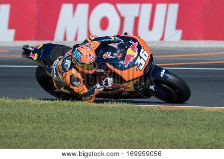VALENCIA, SPAIN - NOV 11: Mika Kallio during Motogp Grand Prix of the Comunidad Valencia on November 11, 2016 in Valencia, Spain.