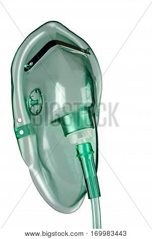 medical oxygen mask on a white background