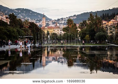 Promenade Du Paillon In Nice