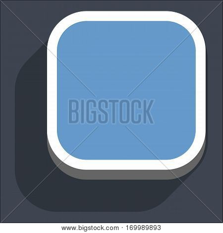 Use it in all your designs. Flat web internet square button with dark shadow in 3D style. Hover variant. Quick and easy recolorable shape. Vector illustration a graphic element