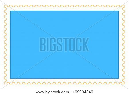 Blank rectangle postage stamp. Quick and easy recolorable shape. Vector illustration a graphic element.