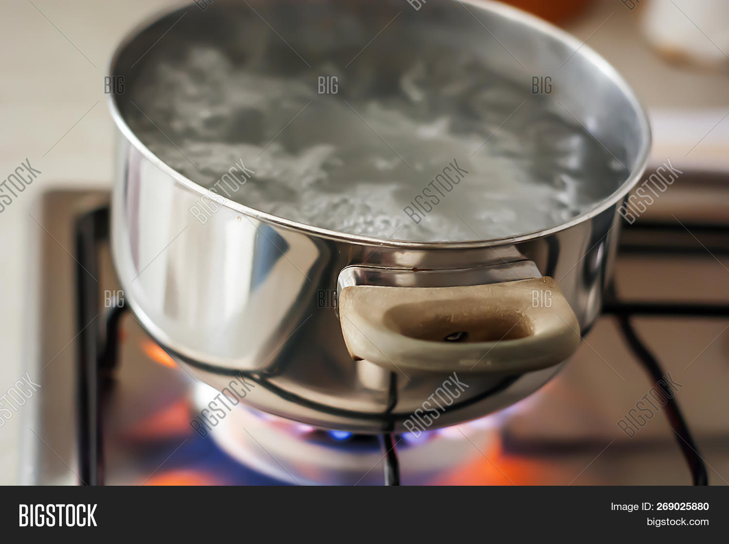Water Boiling Pot Over Image & Photo (Free Trial) Bigstock