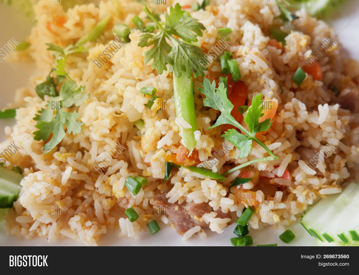 Fried Rice Chicken Egg Image & Photo (Free Trial) | Bigstock