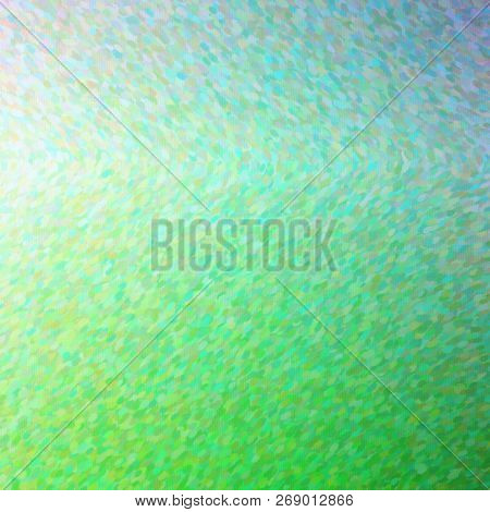 Illustration Of Abstract Green Impressionist Pointlilism Square Background