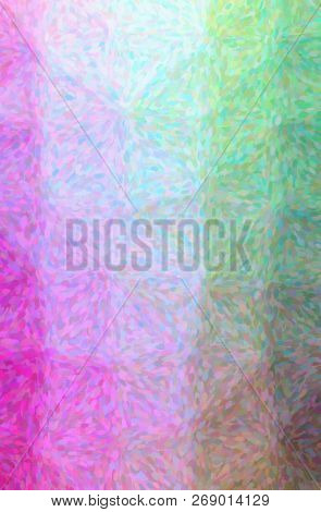 Illustration Of Abstract Green, Blue And Purple Impressionist Pointlilism Vertical Background